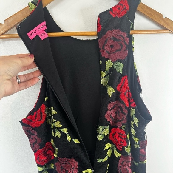 Betsey Johnson Black and Red Floral Dress - Picture 9 of 14